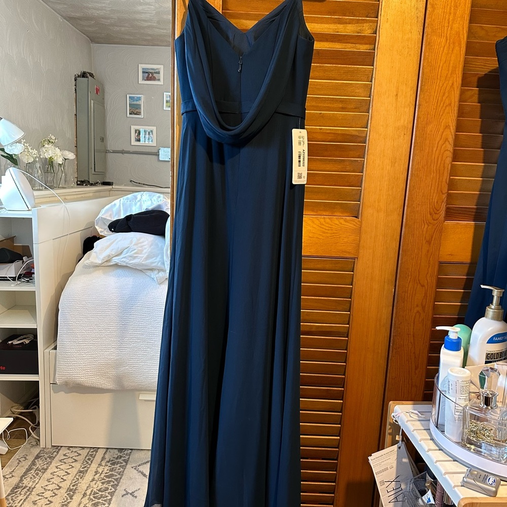 Azazie bridesmaid dress, NWT, size 0, double slit